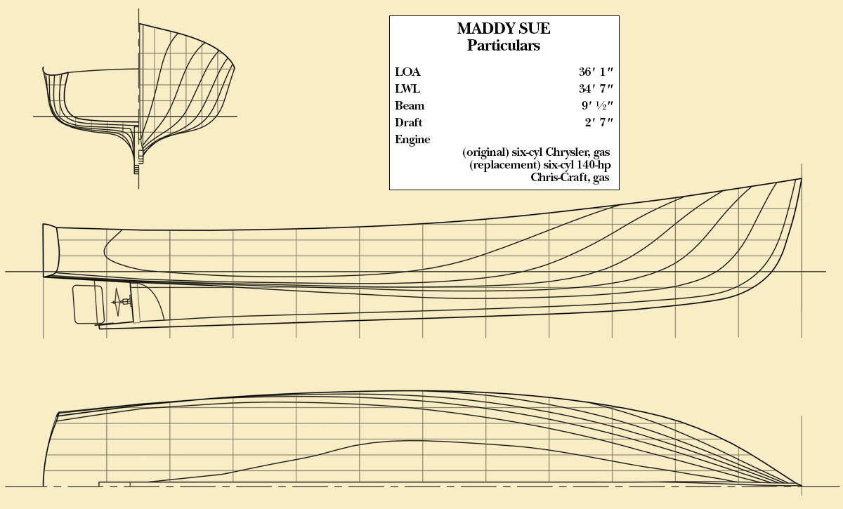 MADDY SUE’s hull lines