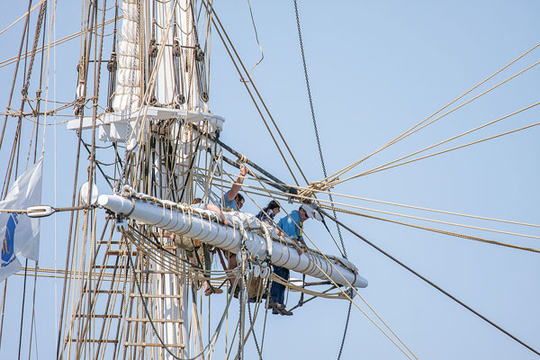 Sails on the Charles W. Morgan