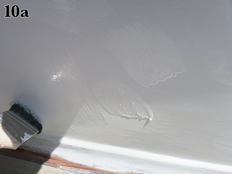 Dab paint onto the surface.