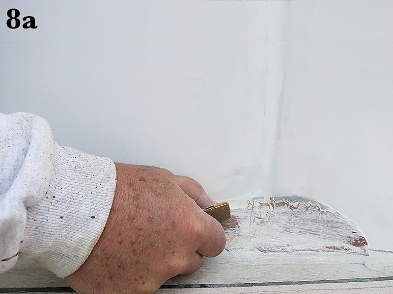 Base trim is hand-sanded.