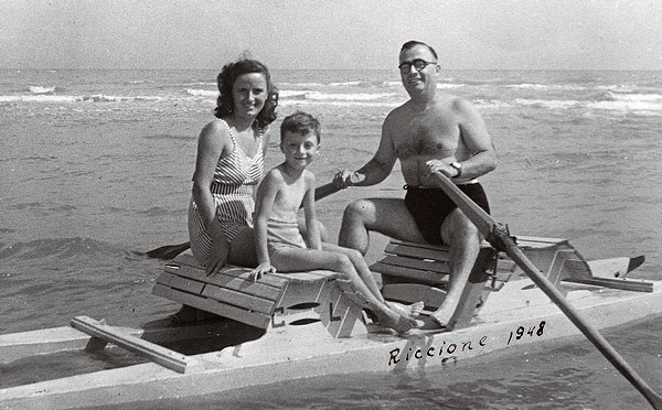 Luisa Taba, Renato Braganti and seven-year-old son.