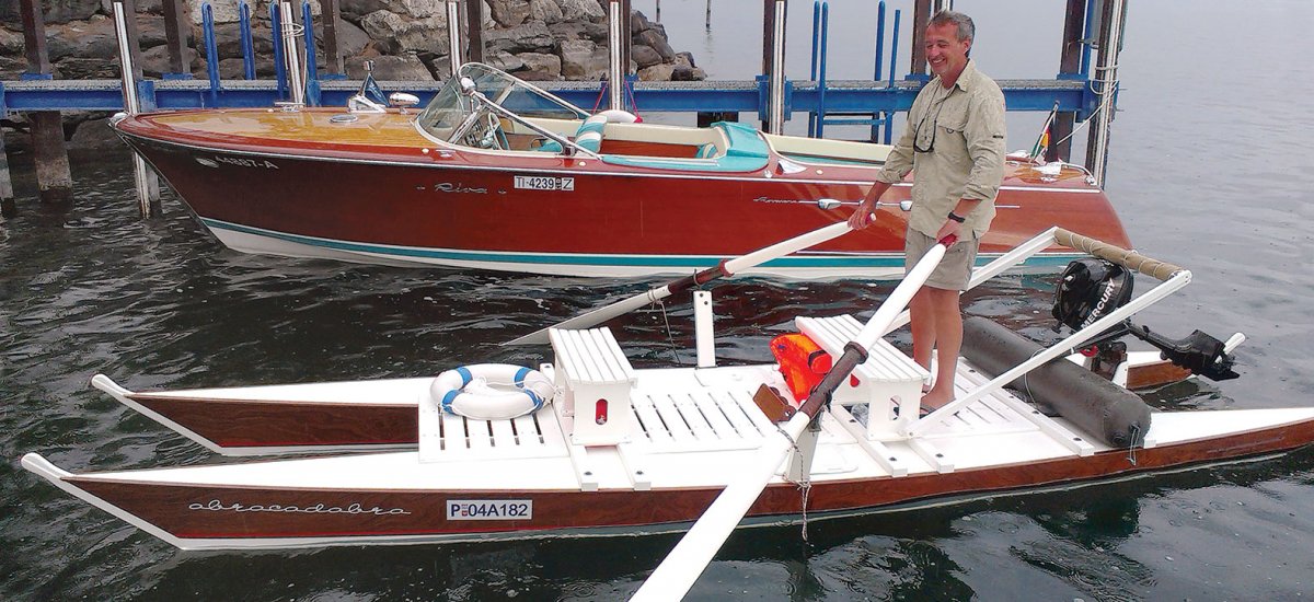 Riva speedboats with a pattino.
