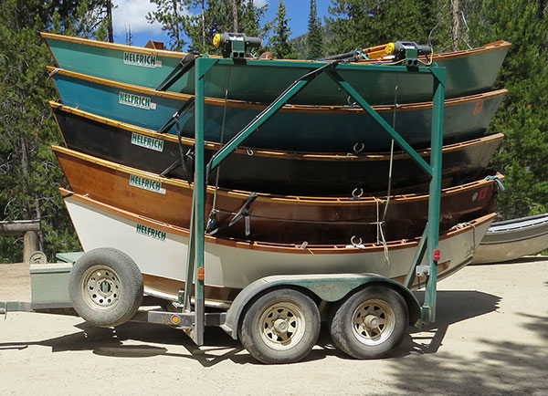 Boats are stacked