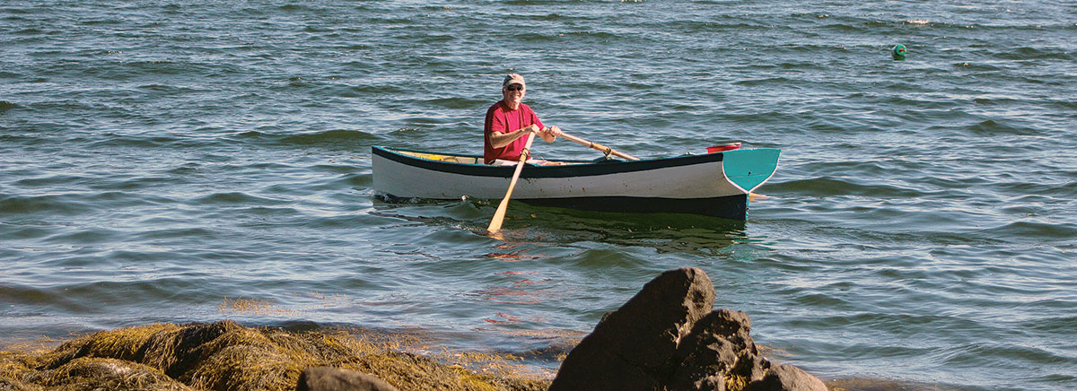 Rowing the Saturday Cove Skiff