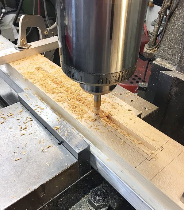 Using the milling machine.