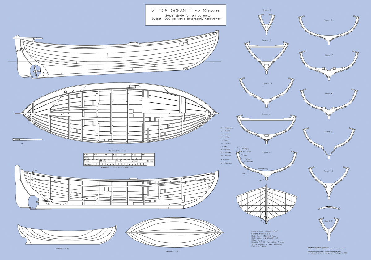 Snekke lines drawing