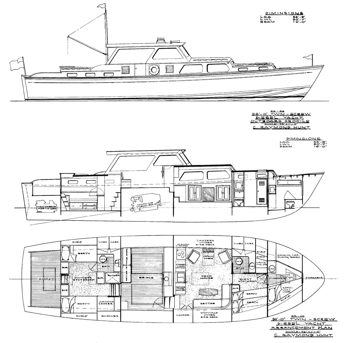 The aft cabin.