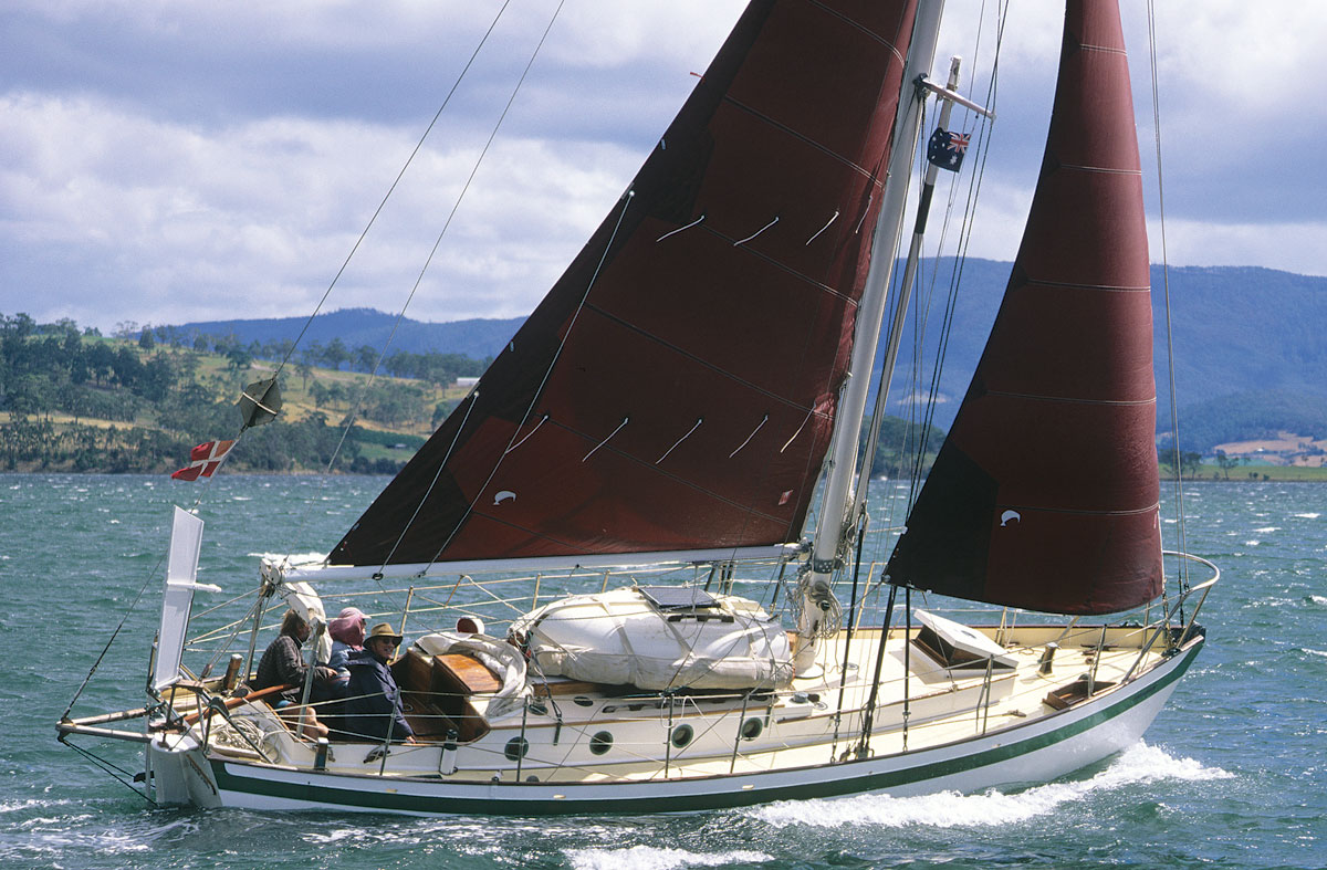 WANDERER III makes a pleasure sail.