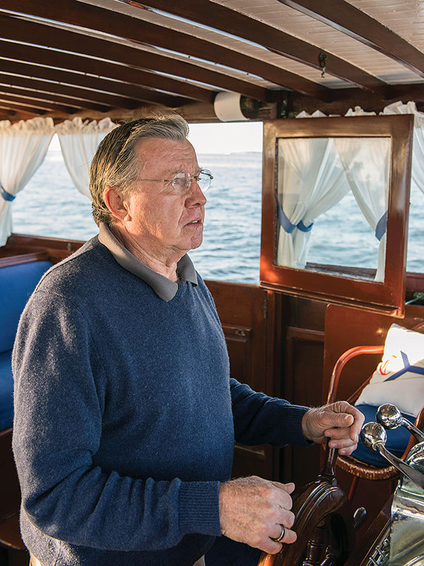 Joe at the helm.