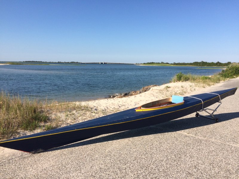 BLUE BUNNY was launched July 5, 2017, at Jones Beach Boat Basin. BLUE BUNNY is a modified Ross Miller Egret kayak.