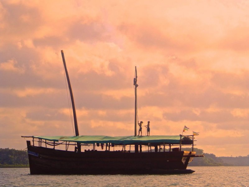 Musafir traditional wooden dhow.