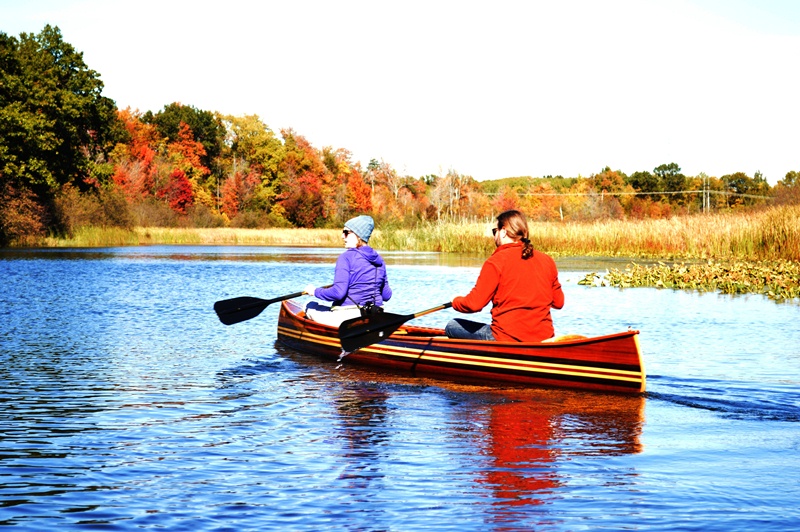 Cedar strip canoe photo