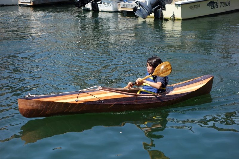 Launching at Community Boat Building.