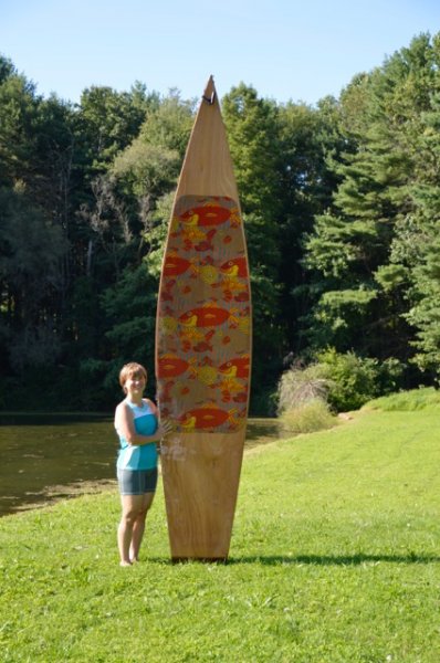 Carol Knickman built this paddleboard in a class at CLC