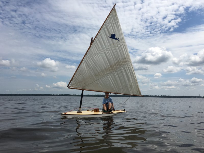 wooden sailfish sailboat