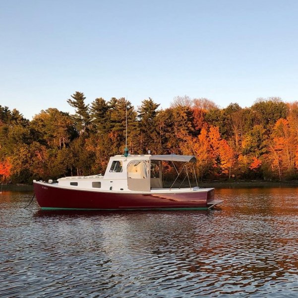 On her mooring