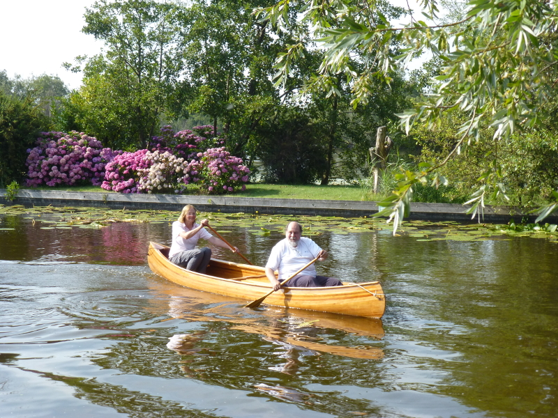 Wabnaki canoe Houtje in summer.