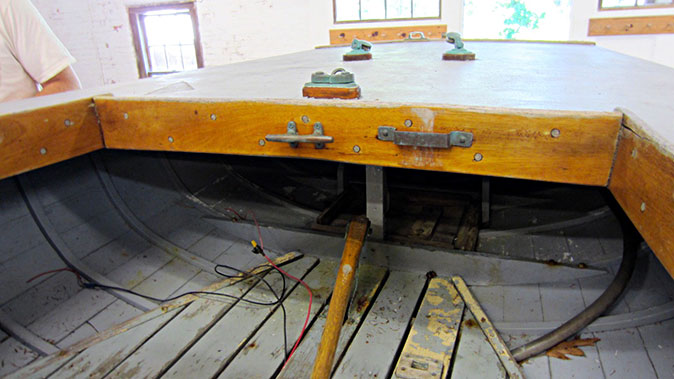 Deck and interior photo.