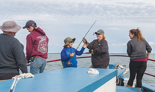 Beginners fishing