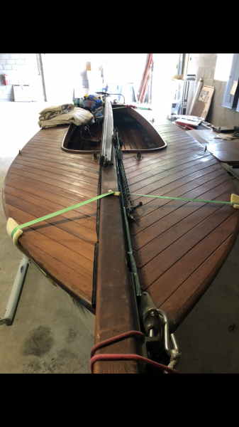 Wooden sailboat