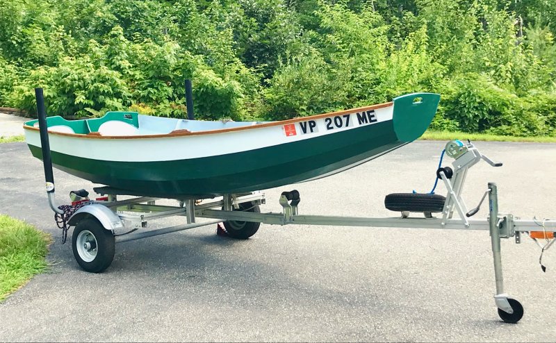 Boat and trailer Passagemaker Dinghy with oars, full sail rig