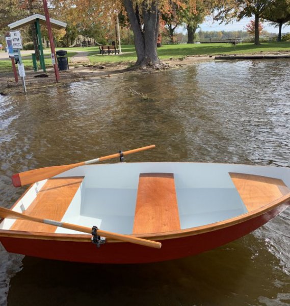 wooden pram boat