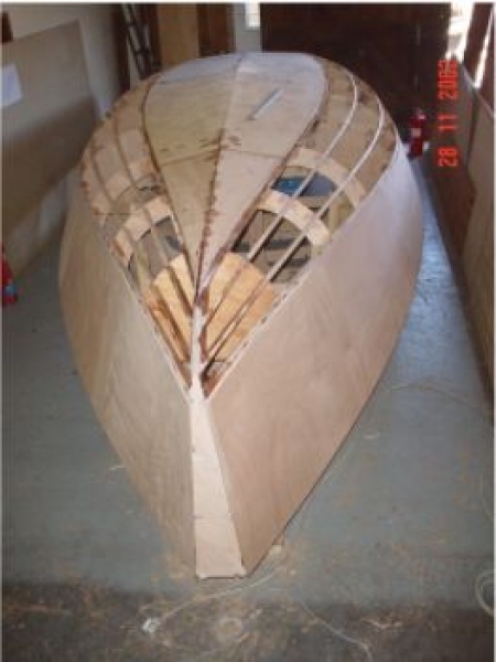 Didi Mini hull with side and bottom panels fitted Didi Mini hull with side and bottom panels fitted