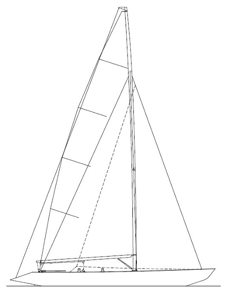 K-6mR Sail Plan 6 Meter Racing Yacht Sail Plan