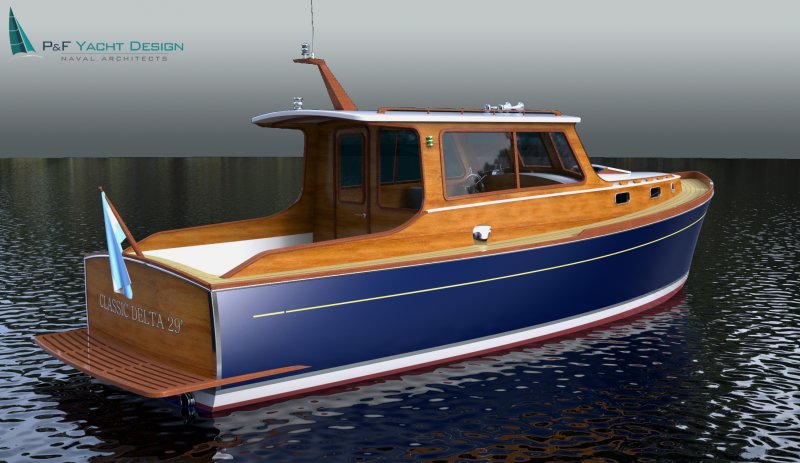 Classic Delta 29' WoodenBoat Magazine