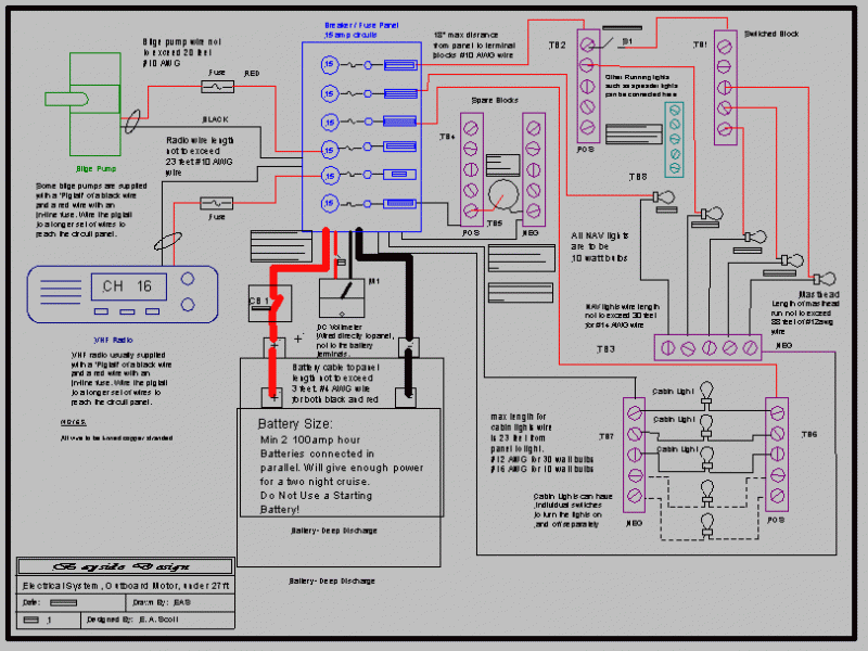 Electrical plans for your boat project.