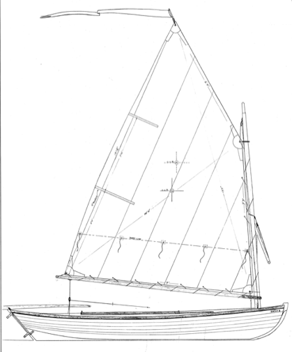 13' 4" Melonseed skiff profile 13' 4" Melonseed skiff profile