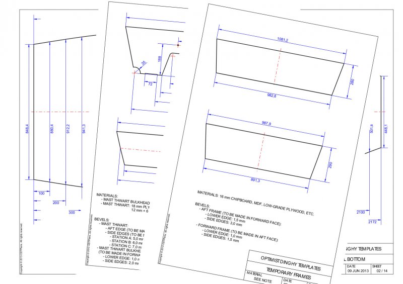 Optimist Dinghy Template Plans WoodenBoat Magazine