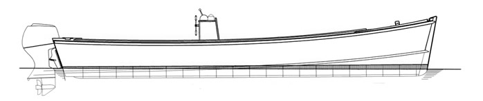 The open version of the Point Comfort 23. Profile of open version.