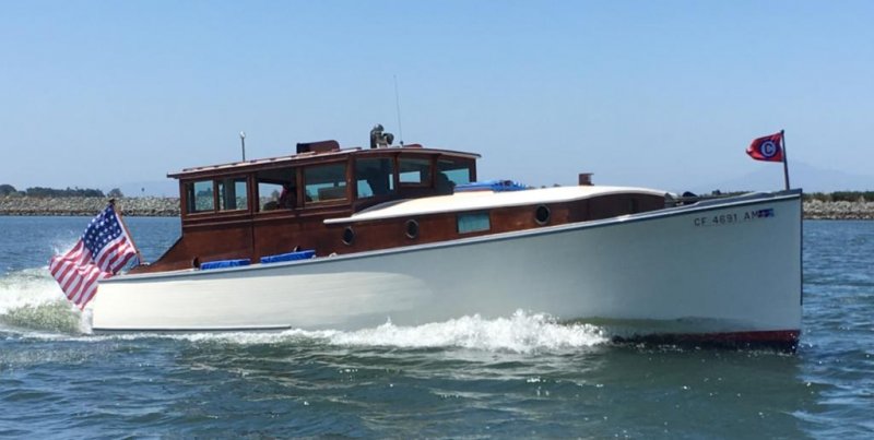 SKAL, 34' Stephens Bros. cruiser. SKAL, Stephens Bros. hull #559. Photo: CYA.