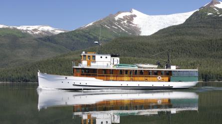 DISCOVERY, 87' D.M. Callis fantail motoryacht.