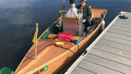 At the dock ready to steam.