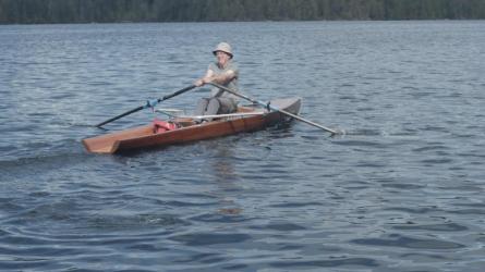 "Salish" sliding seat rowboat