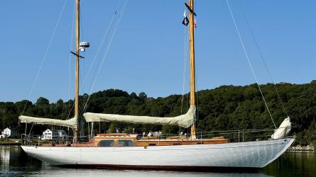 1954 45’ John G. Alden Ketch design #894B, in water