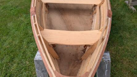 11' 4" Susan Skiff, from bow, view from above
