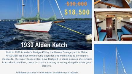 Great Wooden Boats Available for Sale & Charter , Spring Savings Flyer