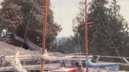 H-28 Ketch, in water, port side view