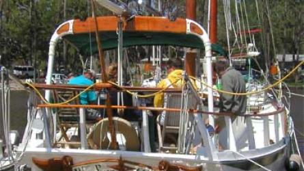 Luzier schooner, docked stern view