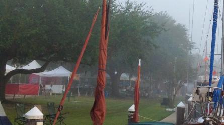 Orbus, in water bow port side view