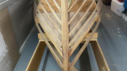 Penobscot 17, underside view,  bow end