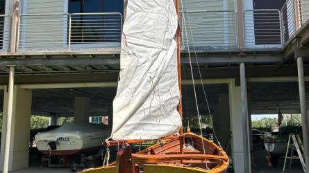 14' Penobscot Boat, on trailer stern view