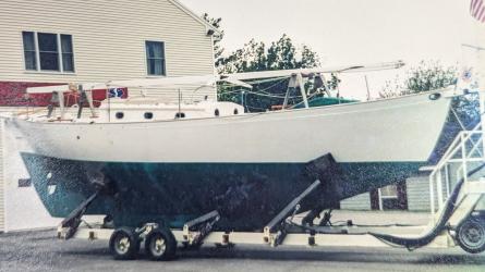 1972 L.F. Herreshoff Diddikai Ketch, on trailer starboard side