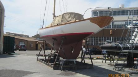 47' Ted Carpentier Ketch Sea Wings at Dry Dock