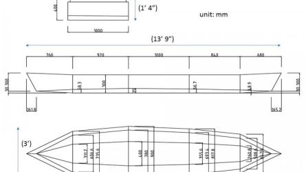 Sectional canoe