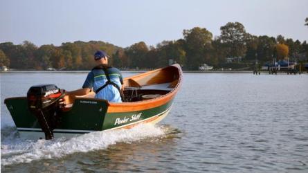 Peeler Skiff at work