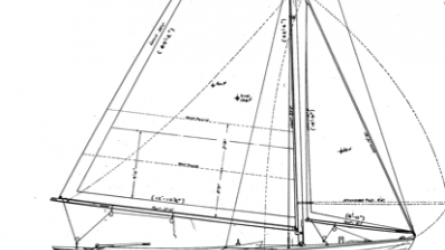 Alden 21' Indian Class overhead and side profile